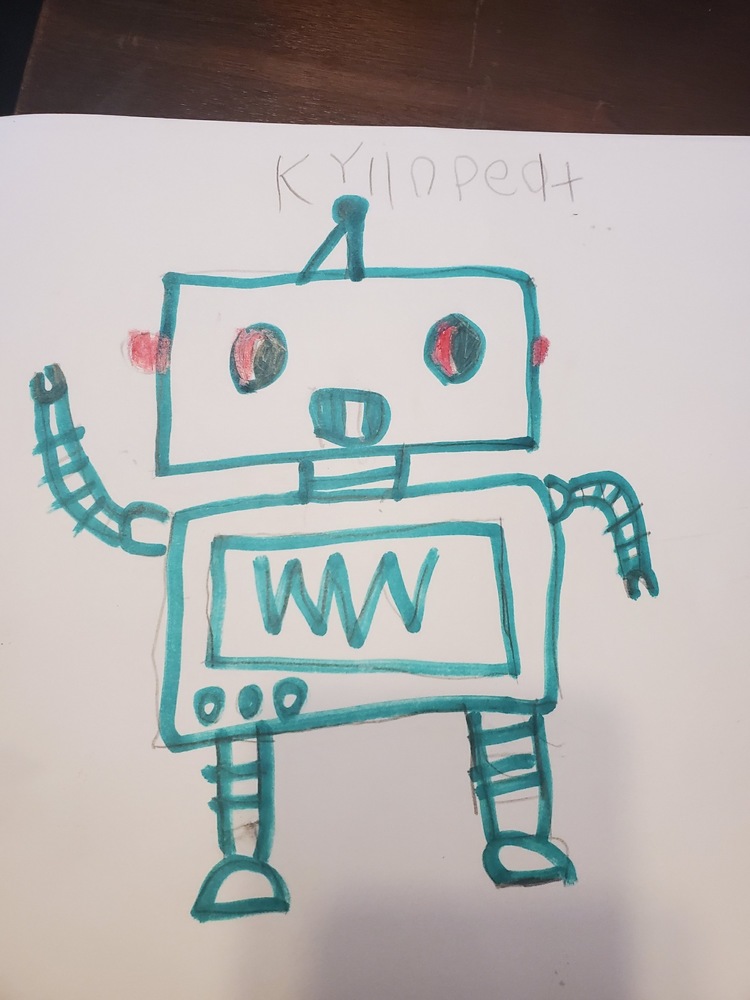 Sherwood Elementary Art Students Draw Robots