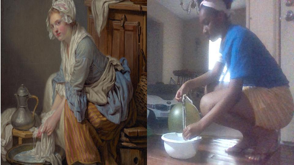 Sylvan Hills Students Recreate Famous Art