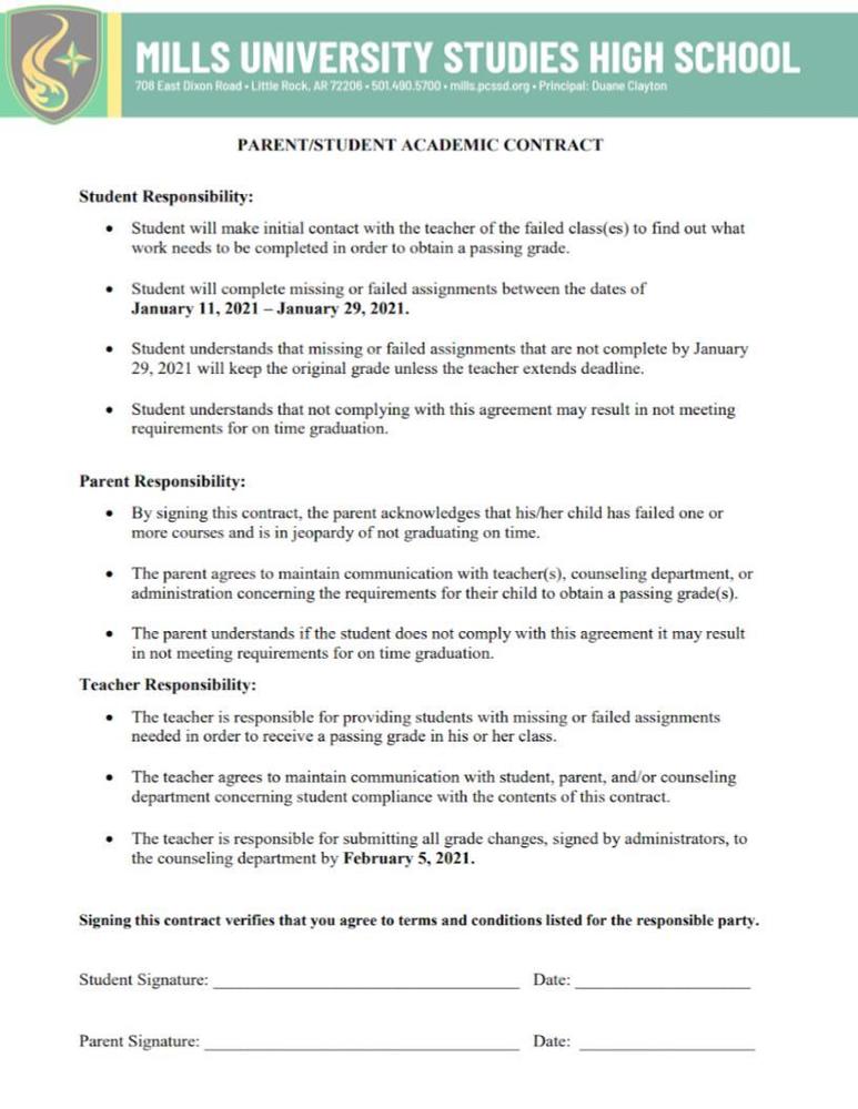 Mills High Academic Intervention