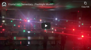 Crystal Hill Students Learn Christmas Flashlight Routine