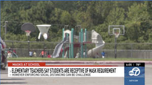 Elementary school teachers say students are responding well to wearing masks in class