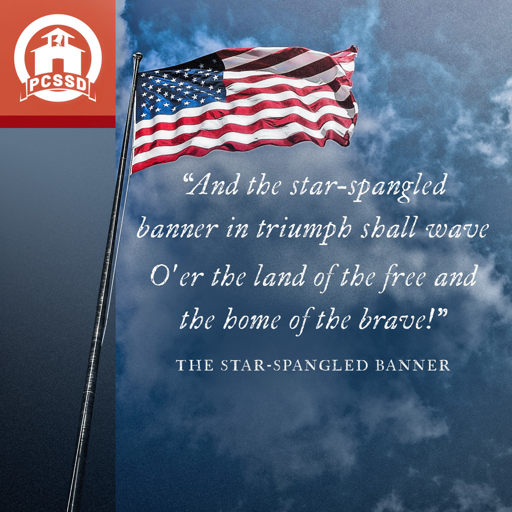 "And the star-spangled banner in triumph shall wave O're the land of the free and the home of the brave!" -The Star-Spangled Banner