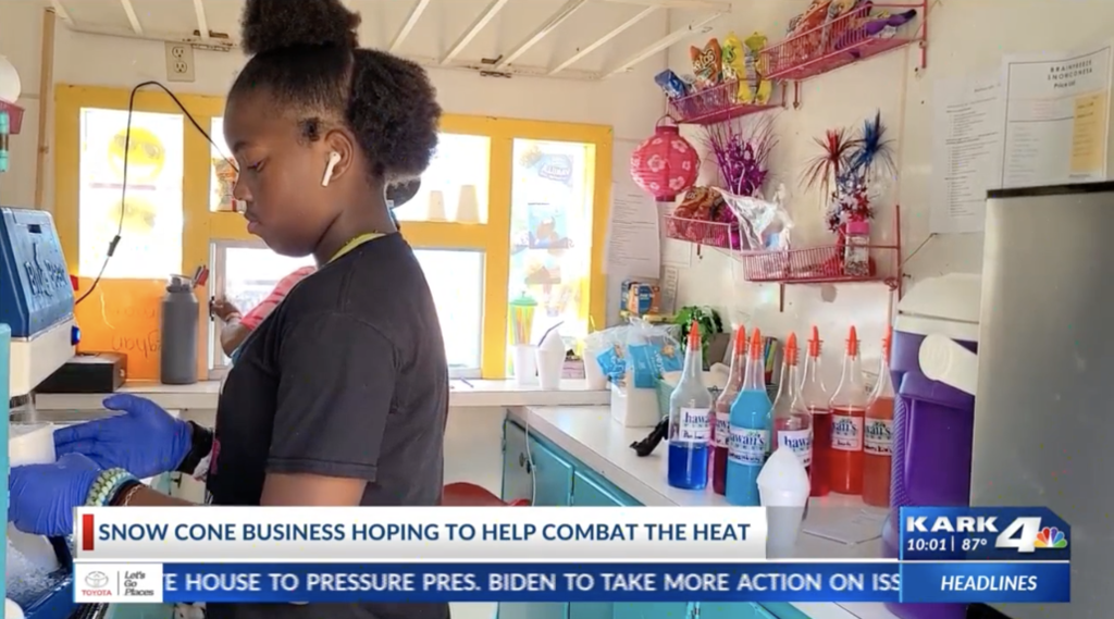 image from news story of snow cone stand