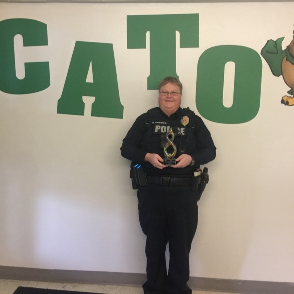 Officer Turner with award