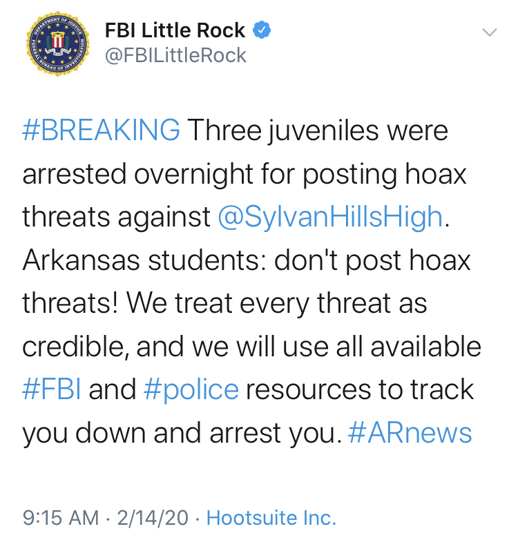FBI tweet