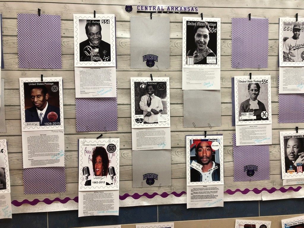 Photos and written reports or African American leaders